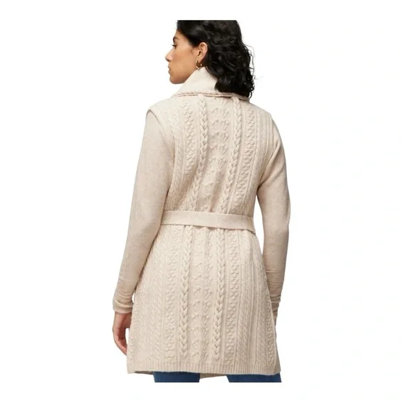 Like New! WHBM Beige Novelty Cable Sweater, Size XL - Picture 4 of 9